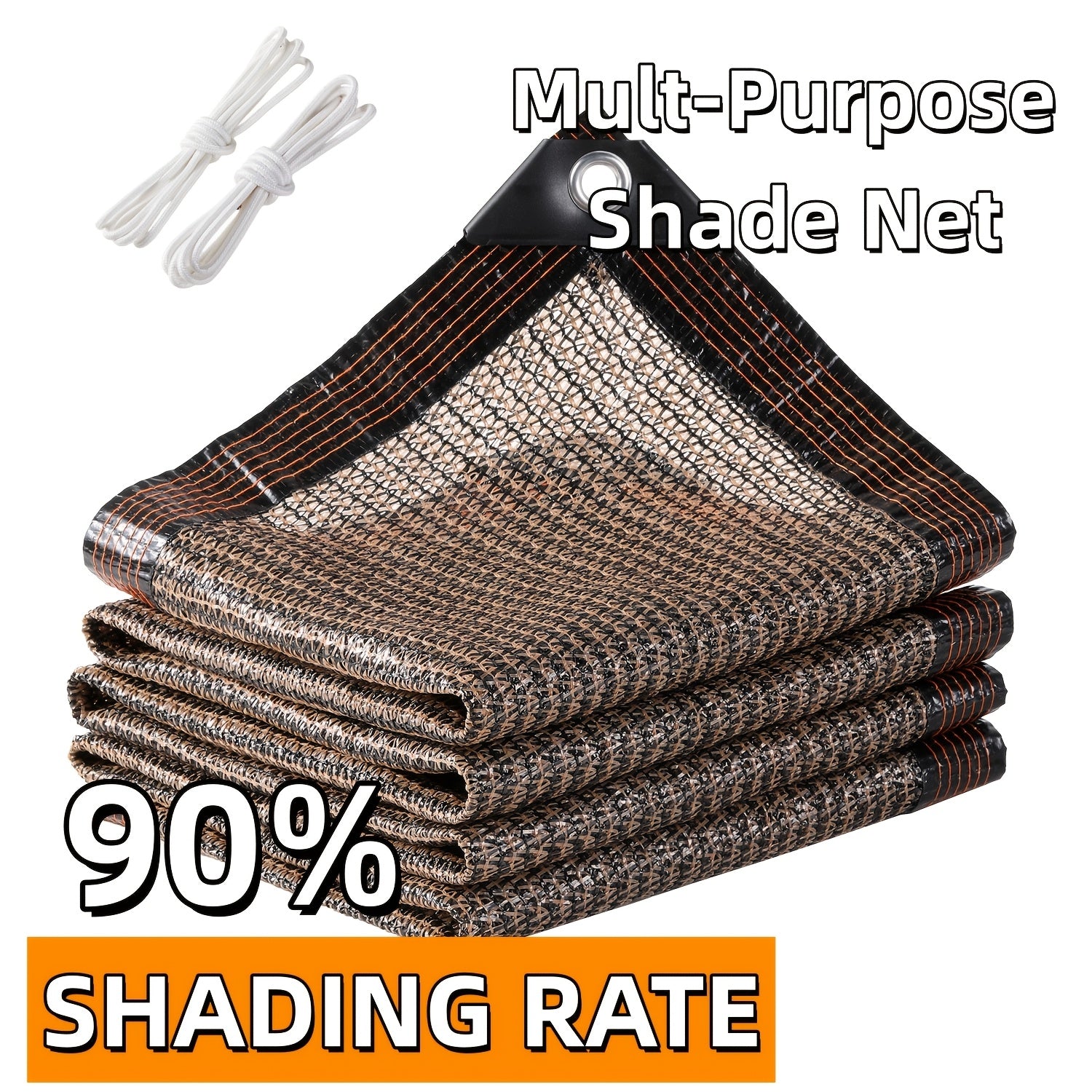 Coffee-colored Sunshade Net - Specifically Designed for Gardens, Terraces, Plant Sunshades, Greenhouses, And Outdoor Pergolas. It Provides Sun Protection And Blocks Ultraviolet Rays. Durable And Easy to Install, It Is Also Suitable for Scenarios