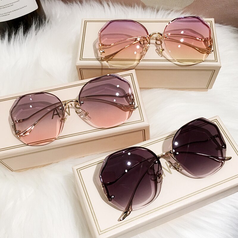Gradient Sun Glasses Shades Female Circle