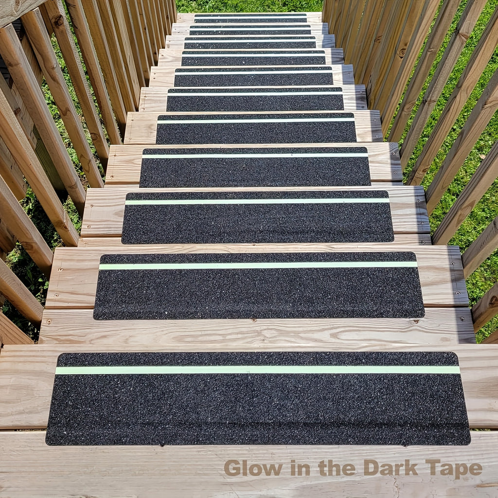 5/10pcs Anti-slip Luminous Stripe Grip Tape, High Friction Deck Waterproof Anti-slip Tape For Outdoor Basement Stair Treads, Size 10cm X 60cm/ 4" X 24"