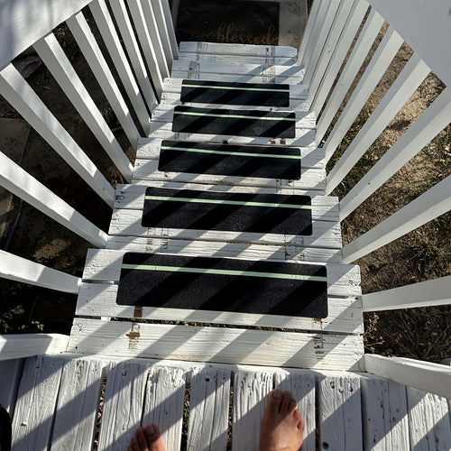 5/10pcs Anti-slip Luminous Stripe Grip Tape, High Friction Deck Waterproof Anti-slip Tape For Outdoor Basement Stair Treads, Size 10cm X 60cm/ 4" X 24"