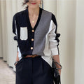 Sweater sweater autumn new irregular shirt stitching lazy wild knitting cardigan female manufacturers