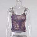 2022 purple inner strapless backless European and American sexy slim type can be worn externally sling type sleeveless printing sling 215006
