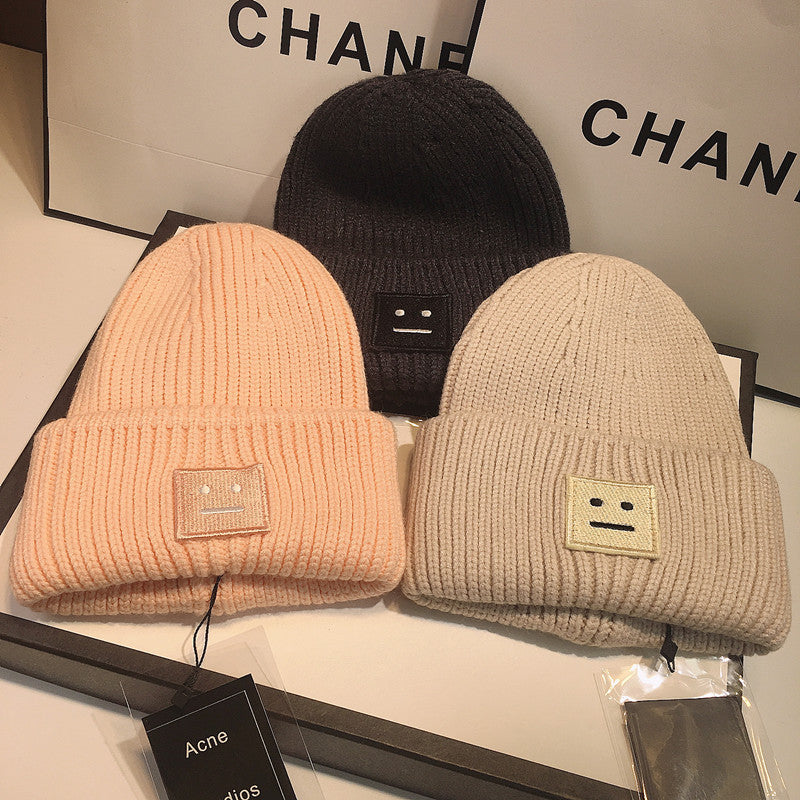 East Gate Acne Classic Square Smiley Hat Women's Autumn Winter couple