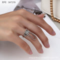 Retro Thai Silver Korea Dadongmen Smiley Chain Ring Women's Pants Belt Pub Hip Hybrid End Male Tide Female
