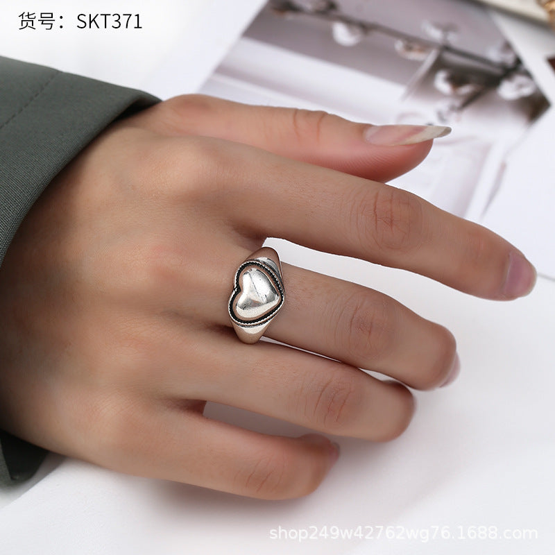Retro Thai Silver Korea Dadongmen Smiley Chain Ring Women's Pants Belt Pub Hip Hybrid End Male Tide Female