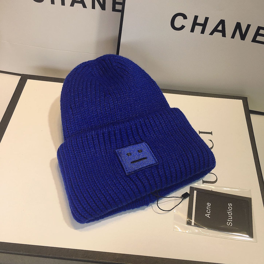 East Gate Acne Classic Square Smiley Hat Women's Autumn Winter couple