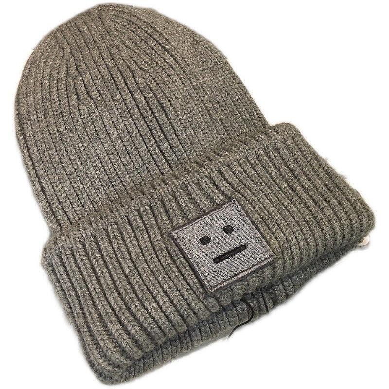 East Gate Acne Classic Square Smiley Hat Women's Autumn Winter couple