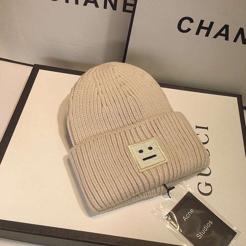 East Gate Acne Classic Square Smiley Hat Women's Autumn Winter couple