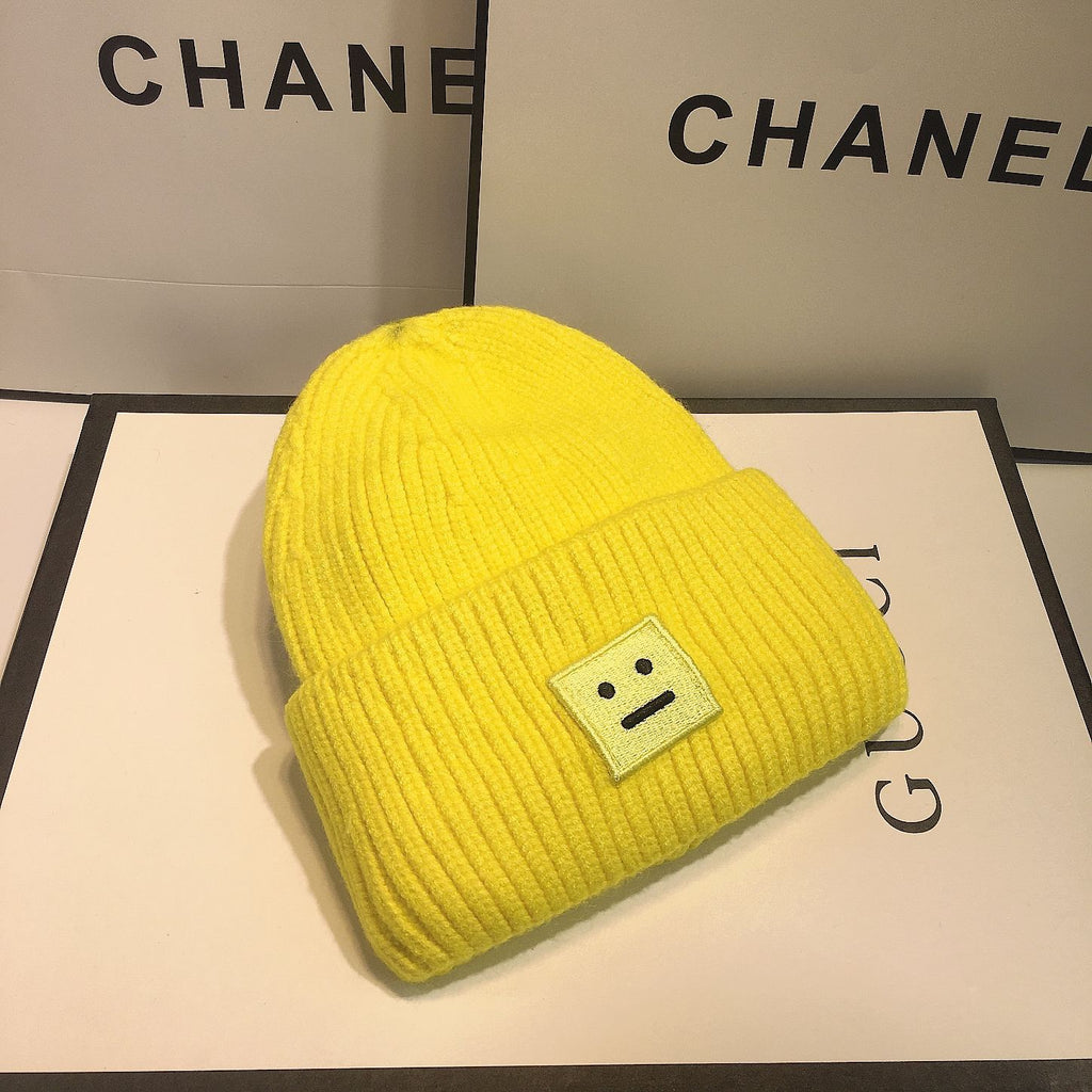 East Gate Acne Classic Square Smiley Hat Women's Autumn Winter couple