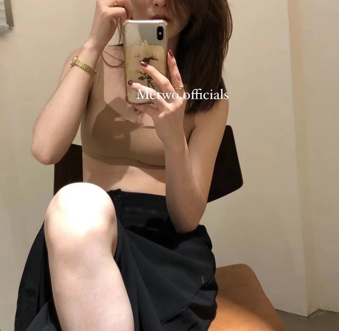 Metwo French Foreign Trade Single Latex Small Underwearless No Steel Circle Ultra-thin One-piece Adjustable Vest