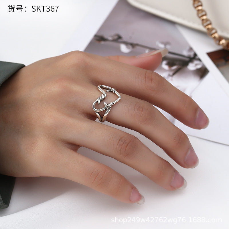 Retro Thai Silver Korea Dadongmen Smiley Chain Ring Women's Pants Belt Pub Hip Hybrid End Male Tide Female