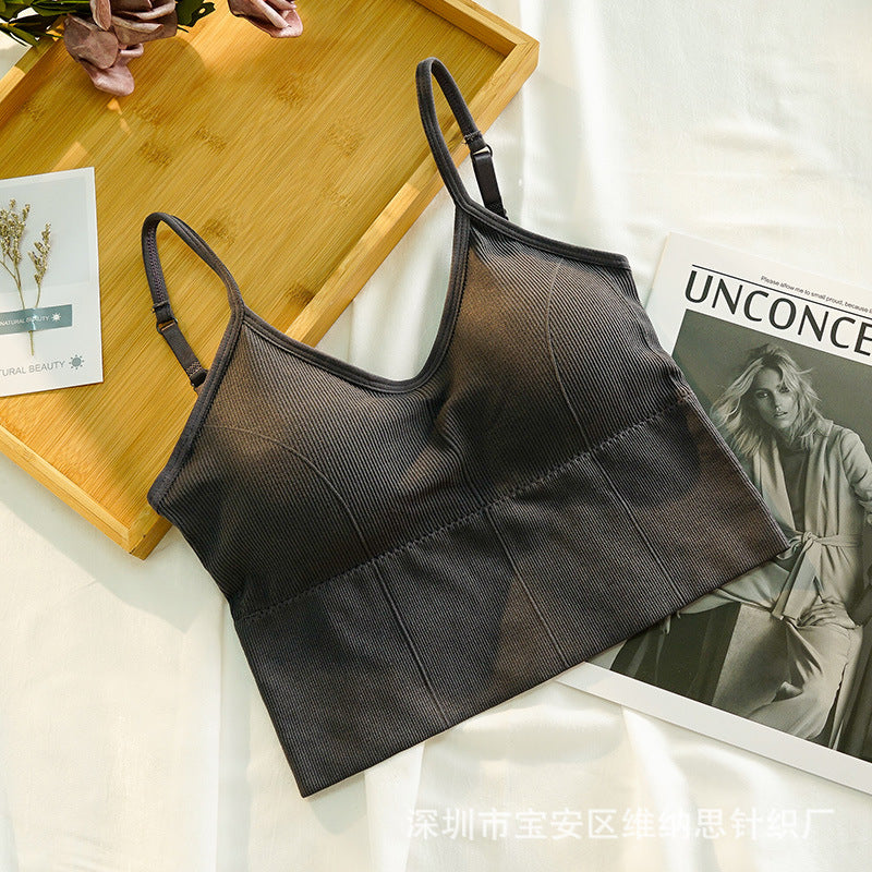 Kaka with women seamless wrapped chest sings vest large U beauty back tube top regulatory with no steel ring sports underwear