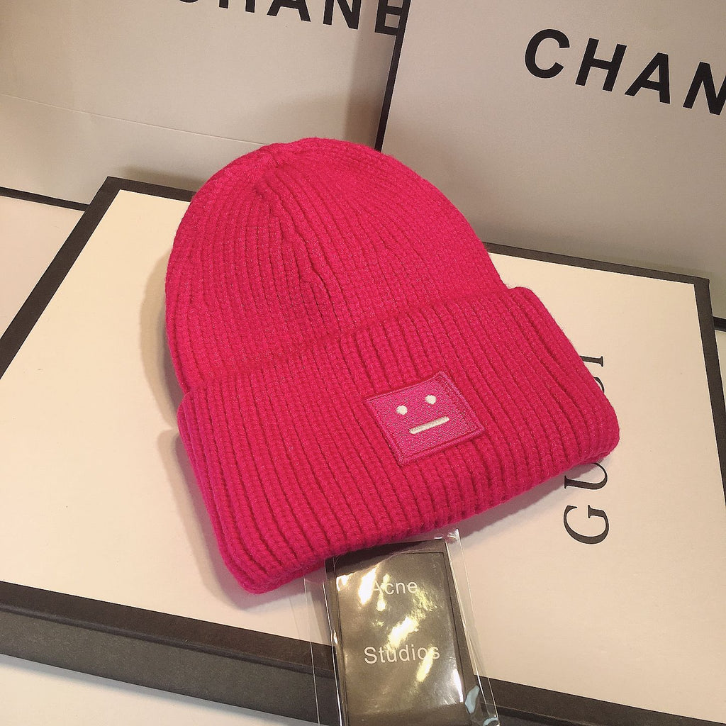 East Gate Acne Classic Square Smiley Hat Women's Autumn Winter couple
