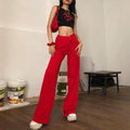 Y2K High Street Solid Pants