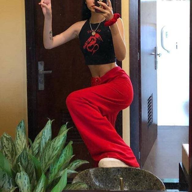 Y2K High Street Solid Pants