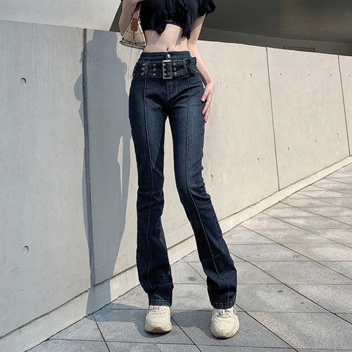 90s Vintage Buckle Straight Leg Jeans