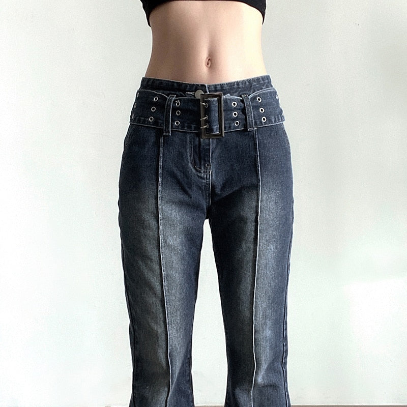 90s Vintage Buckle Straight Leg Jeans