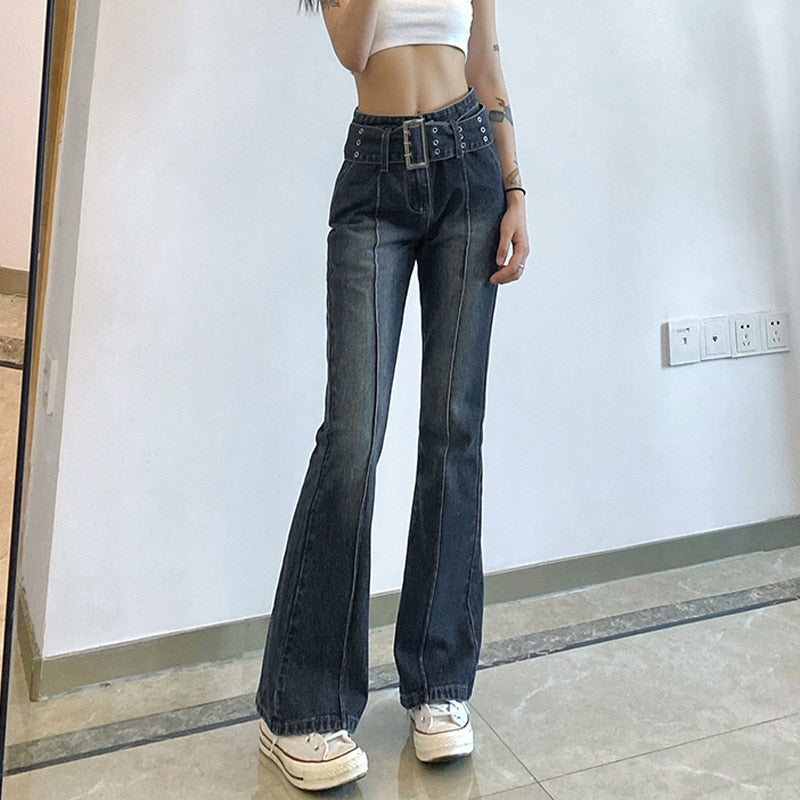 90s Vintage Buckle Straight Leg Jeans