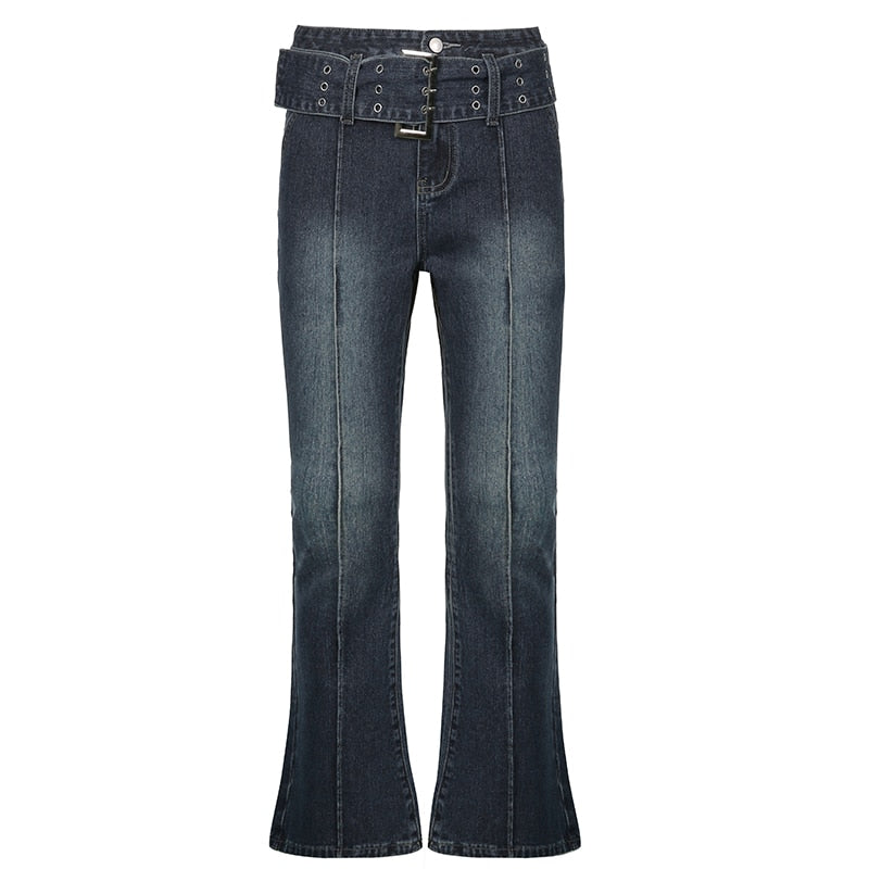 90s Vintage Buckle Straight Leg Jeans