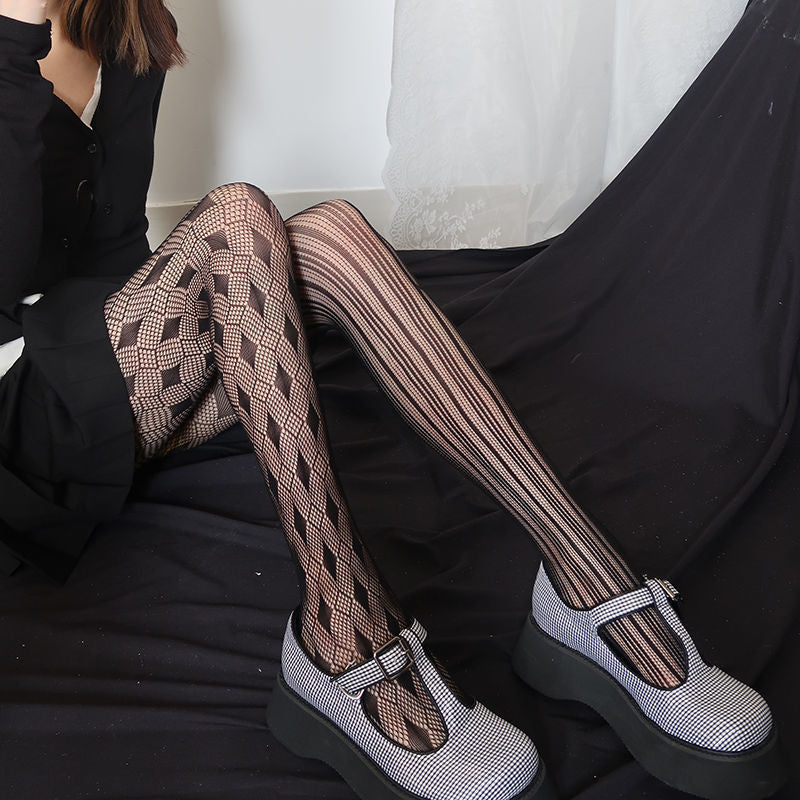 Fishnet Double Pattern Tights
