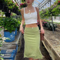 Y2K Fairycore Green Midi Skirt