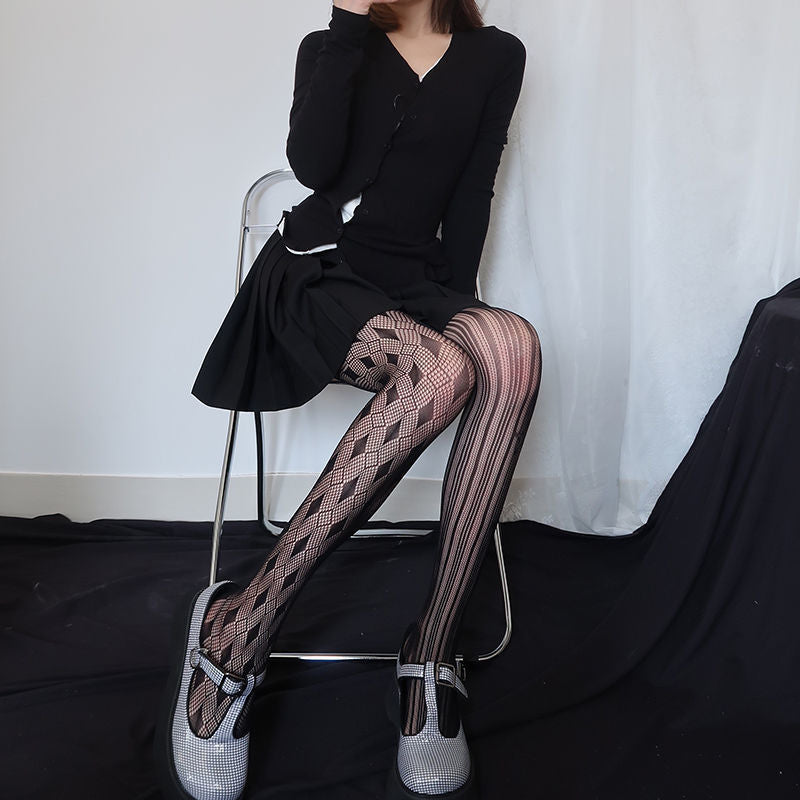 Fishnet Double Pattern Tights